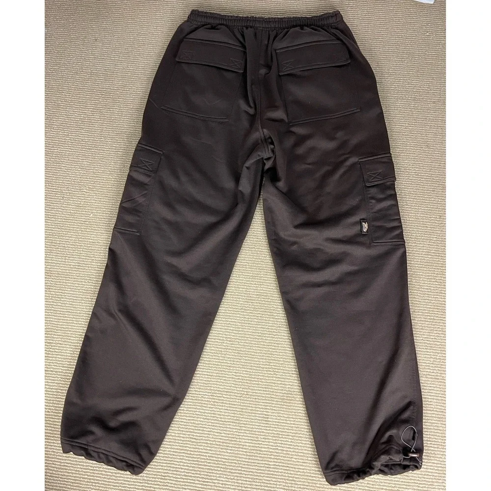 Vintage‎ 90's Raw Blue Cargo Sweatpants Brown Polyester Men's 2XL
